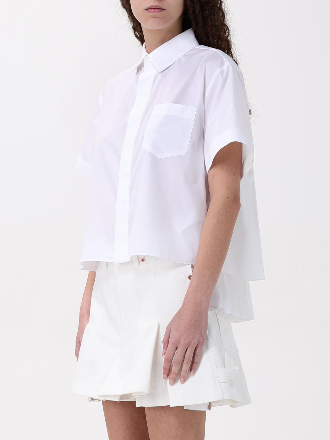 SACAI CAMISA: Camisa mujer Sacai, Blanco - Img 4