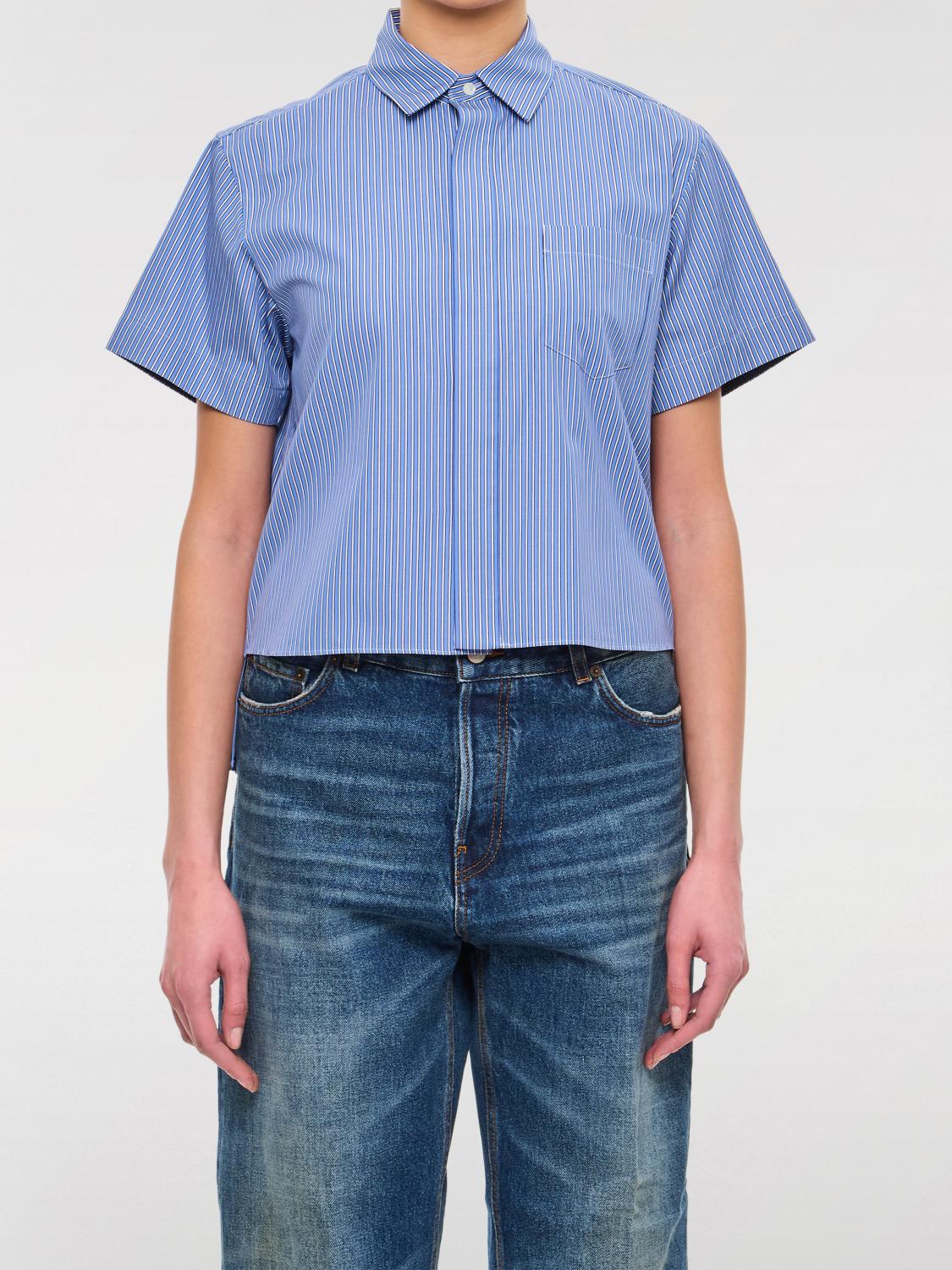 SACAI CAMISA: Camisa mujer Sacai, Azul Oscuro - Img 1