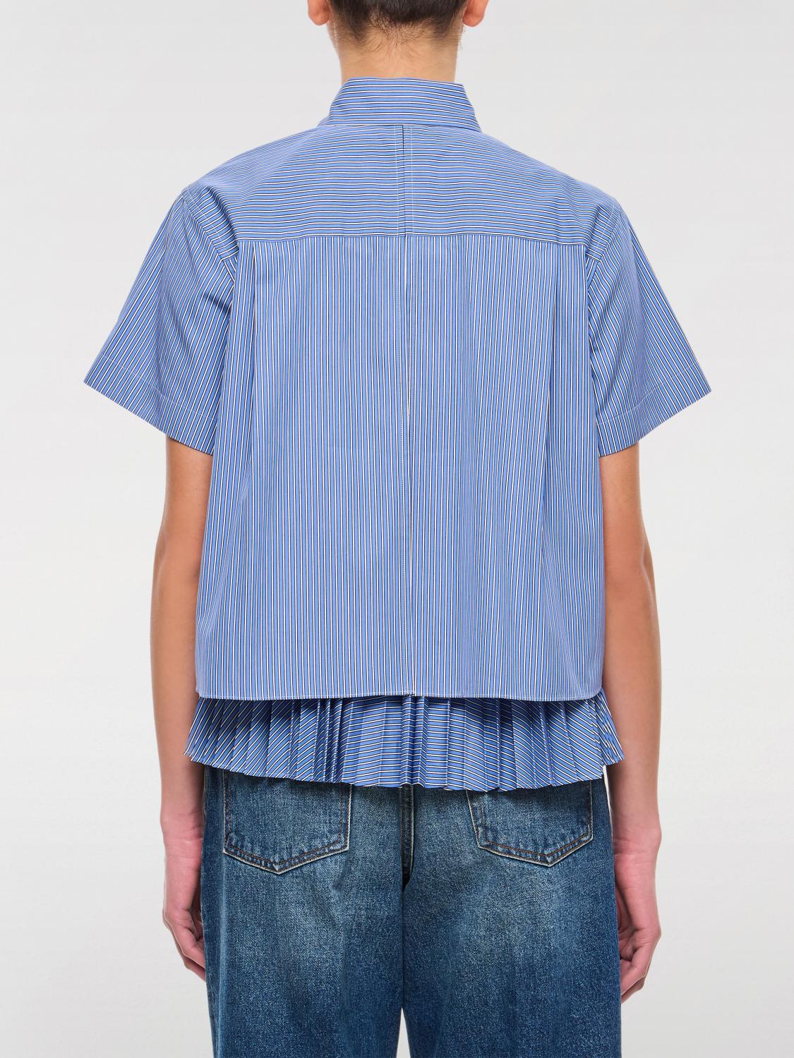 SACAI CAMISA: Camisa mujer Sacai, Azul Oscuro - Img 3