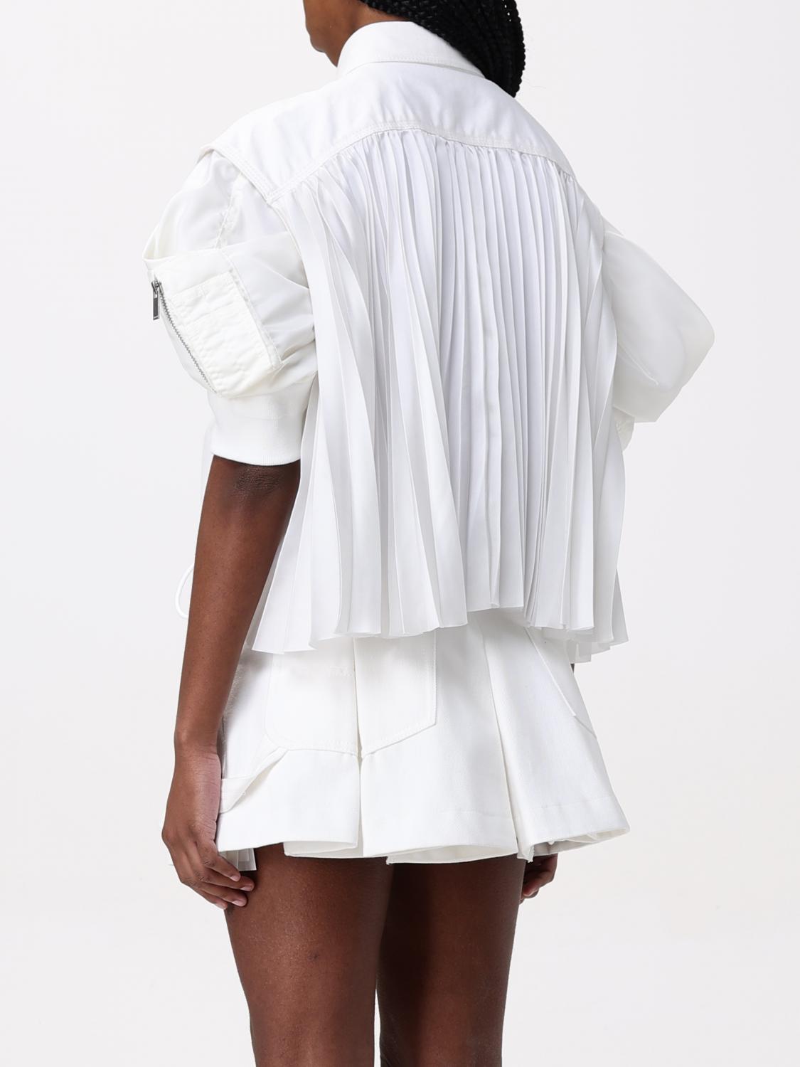 SACAI CAMICIA: Camicia smanicata Sacai in cotone , Bianco - Img 3
