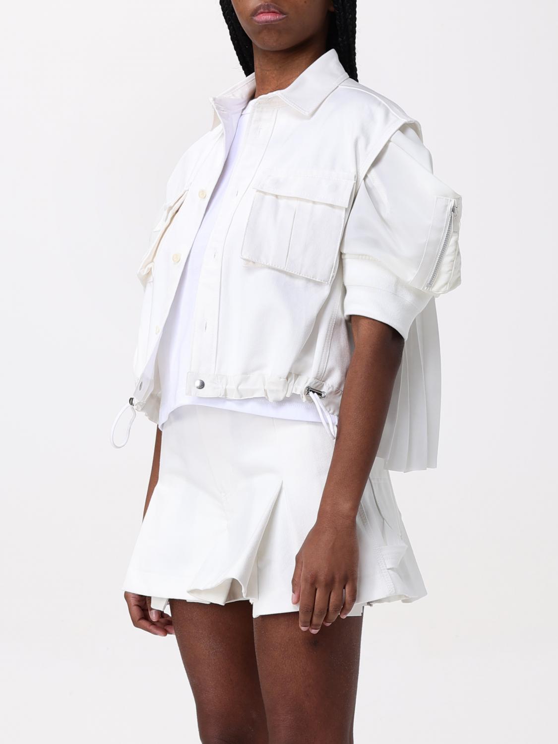 SACAI CAMICIA: Camicia smanicata Sacai in cotone , Bianco - Img 4