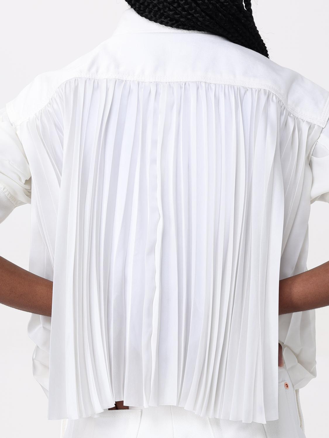 SACAI CAMICIA: Camicia smanicata Sacai in cotone , Bianco - Img 5