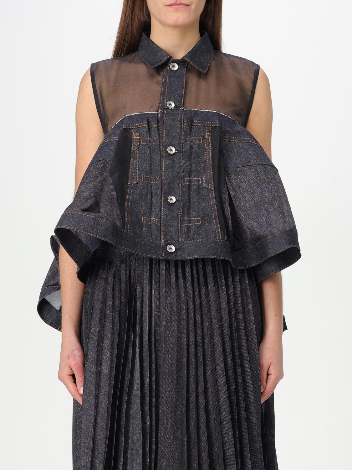 SACAI CAMISA: Camisa mujer Sacai, Azul Oscuro - Img 1