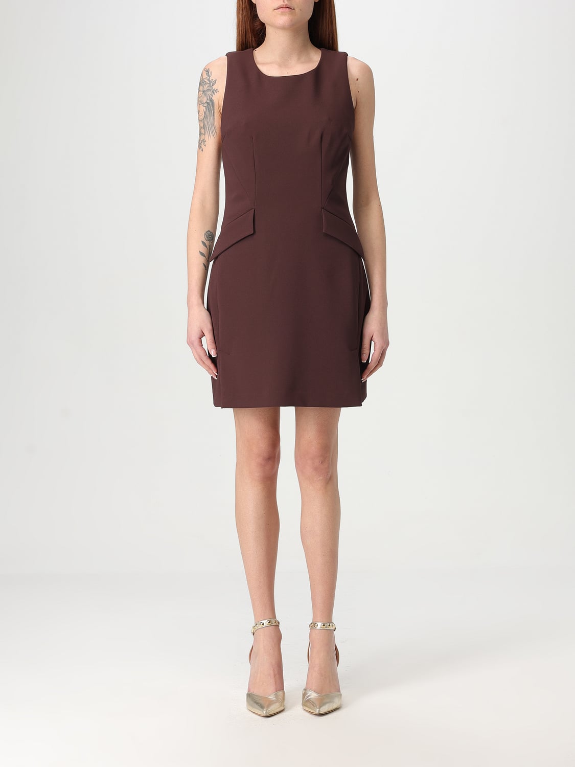 ELISABETTA FRANCHI KLEID: Kleider damen Elisabetta Franchi, Braun - Img 1