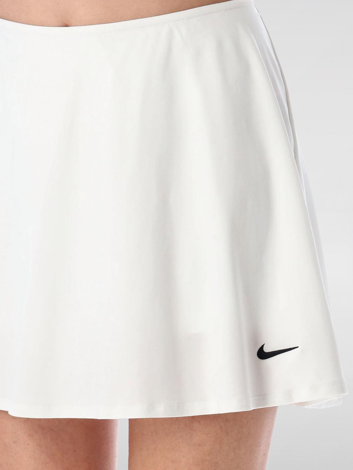 NIKE GONNA: Gonna Nike in tessuto tecnico stretch , Bianco - Img 3