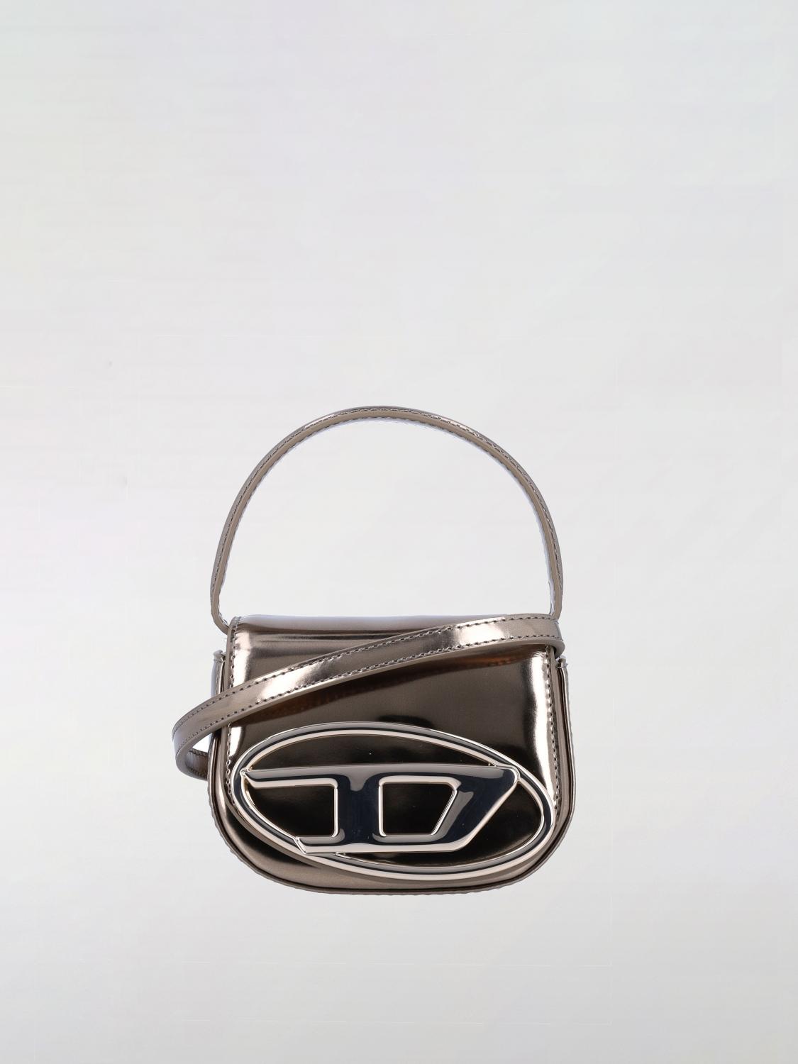 DIESEL BORSA MINI: Borsa 1-DR-XS-S Diesel in vernice laminata , Oro - Img 1