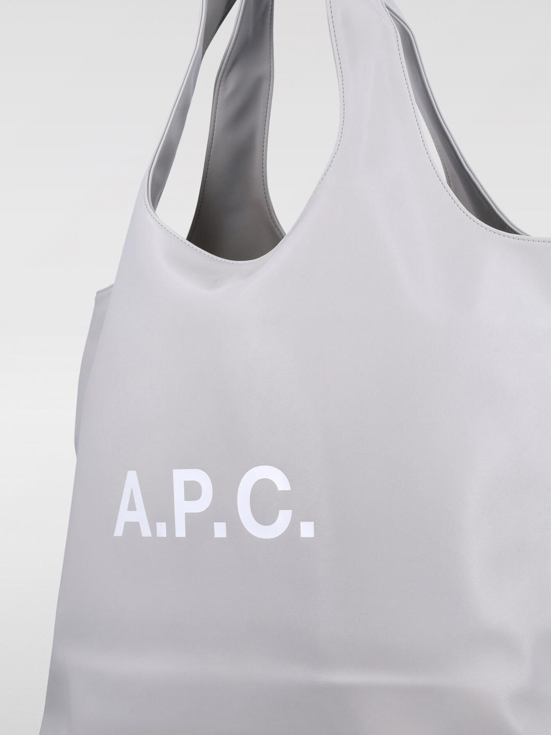 A.P.C. BORSA A TRACOLLA: Borsa a spalla Ninon con logo A.P.C. in pelle sintetica, Mastice - Img 4
