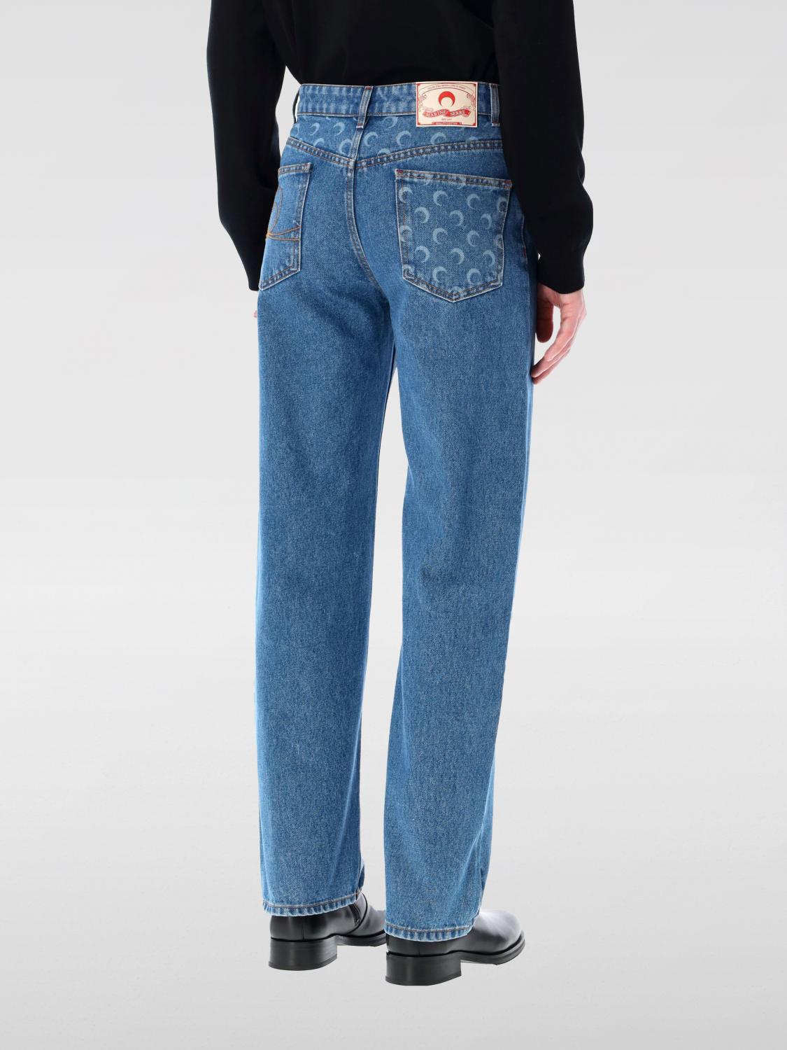 MARINE SERRE JEANS: Jeans men Marine Serre, Blue - Img 2