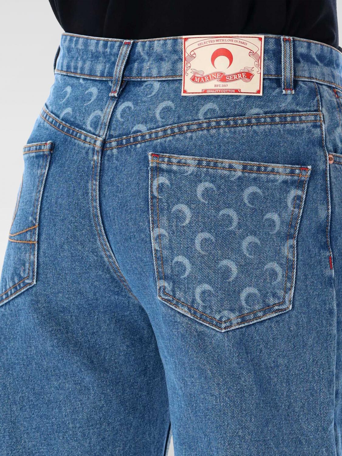 MARINE SERRE JEANS: Jeans men Marine Serre, Blue - Img 3