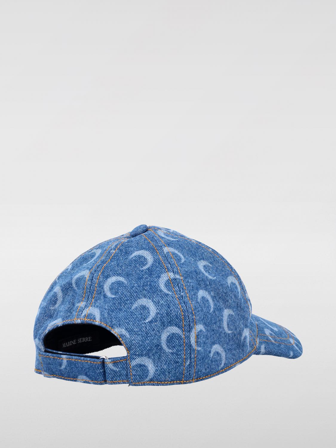 MARINE SERRE HAT: Hat men Marine Serre, Blue - Img 2