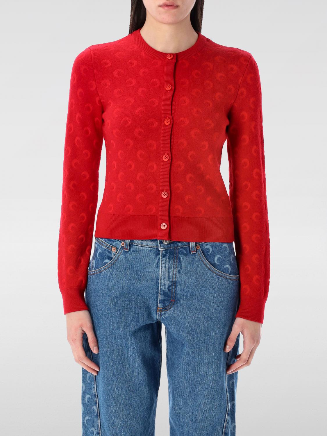 MARINE SERRE PULLOVER: Pullover damen Marine Serre, Rot - Img 1