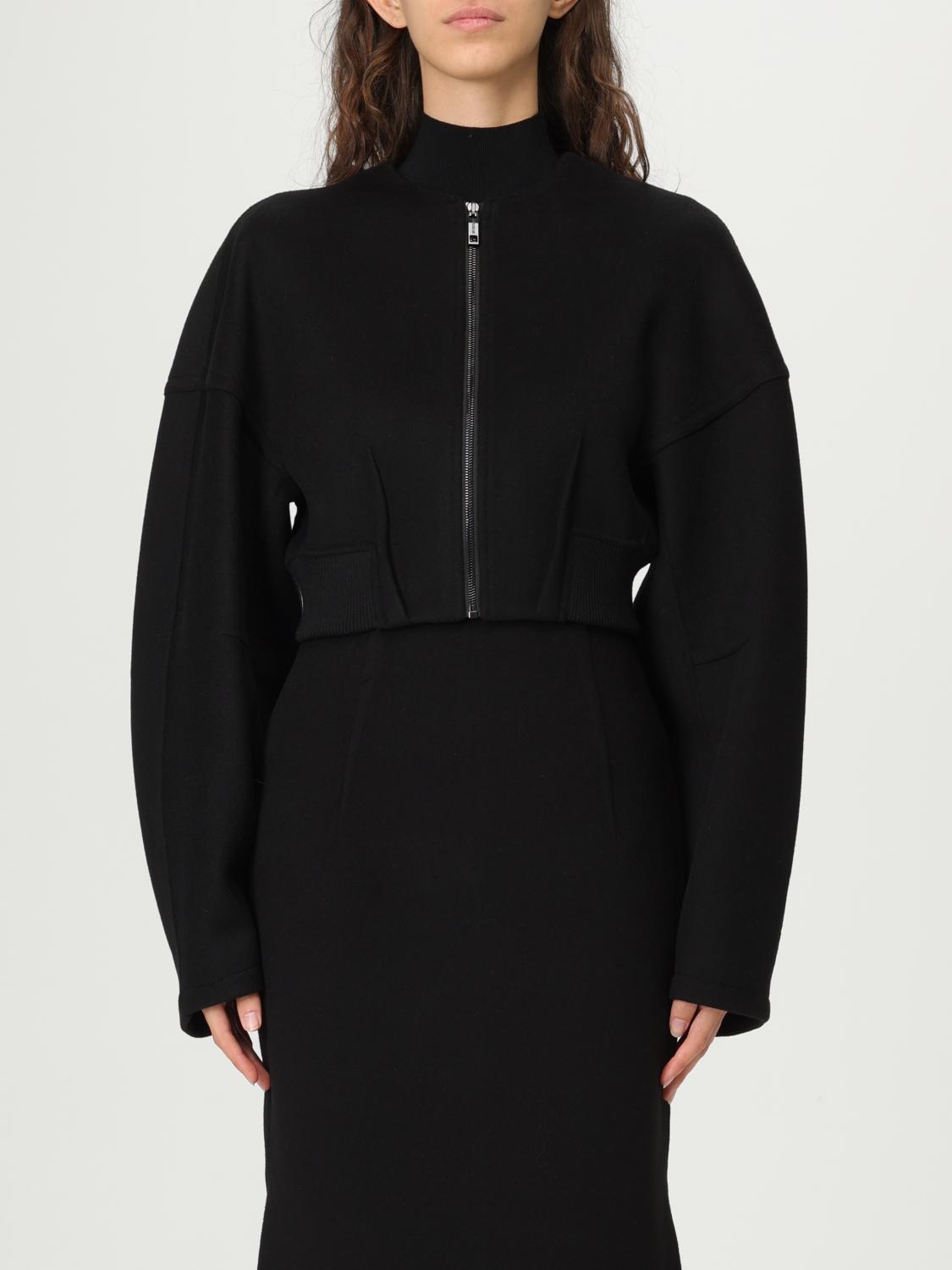 SPORTMAX GIACCA: Bomber in lana vergine Sportmax, Nero - Img 1