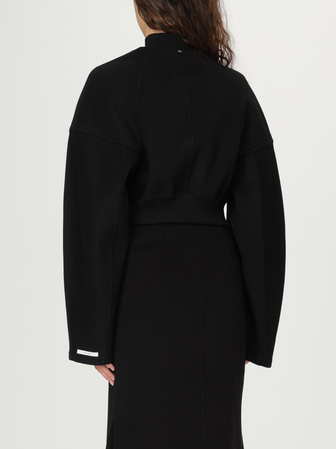 SPORTMAX GIACCA: Bomber in lana vergine Sportmax, Nero - Img 3