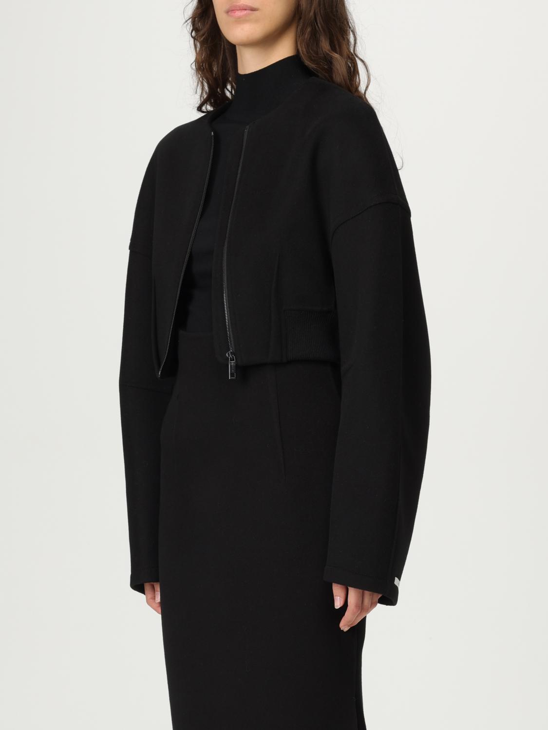 SPORTMAX GIACCA: Bomber in lana vergine Sportmax, Nero - Img 4