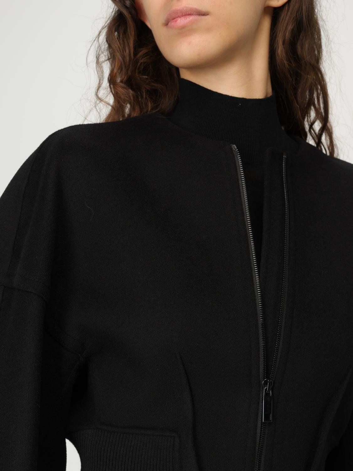 SPORTMAX GIACCA: Bomber in lana vergine Sportmax, Nero - Img 5