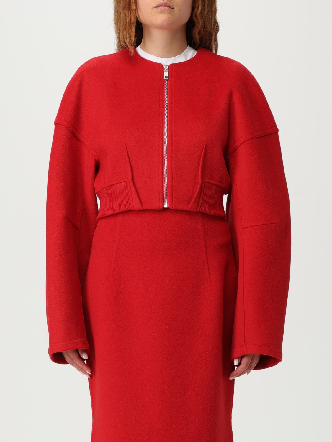 SPORTMAX GIACCA: Bomber in lana vergine Sportmax, Rosso - Img 1