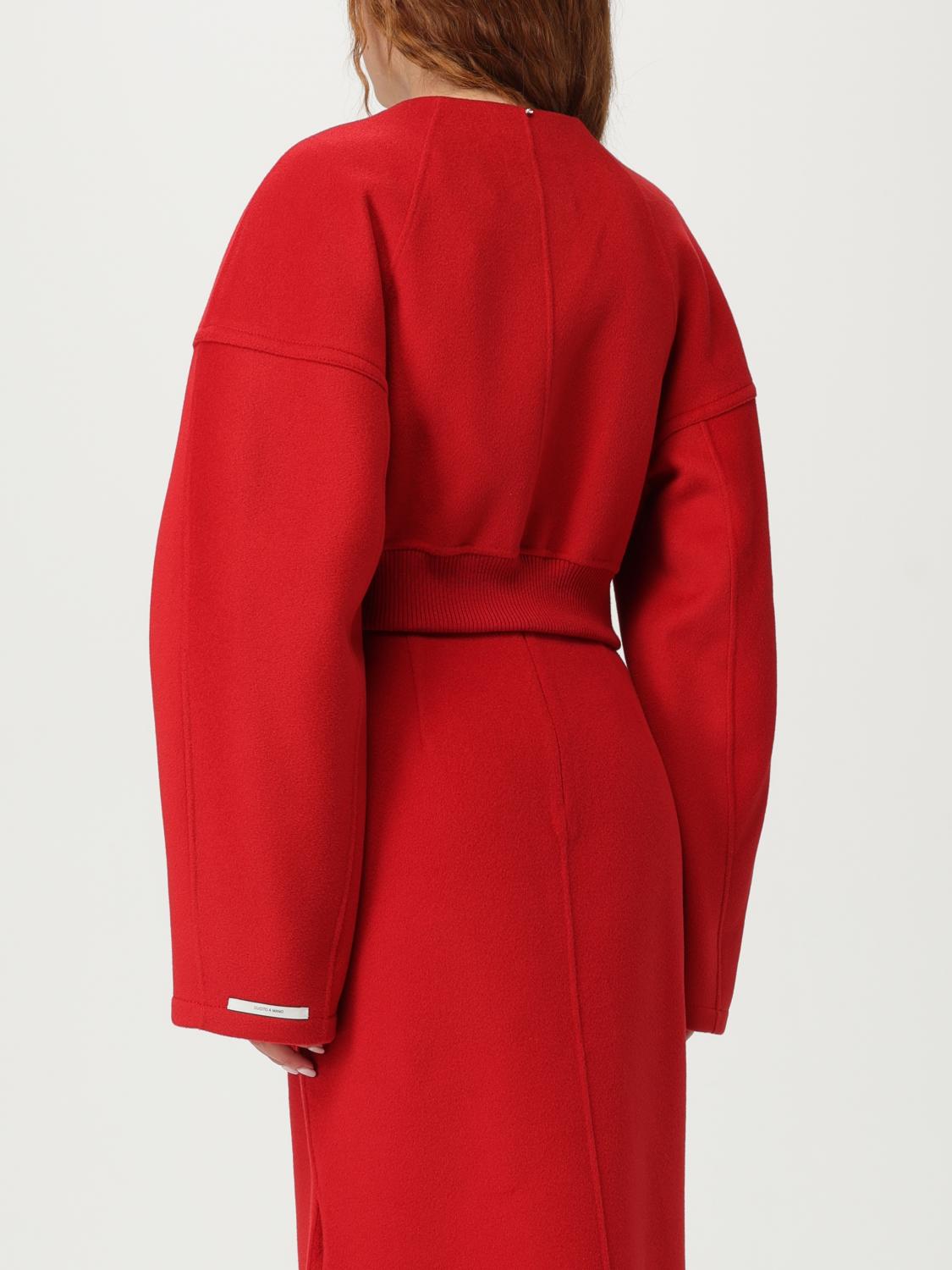 SPORTMAX GIACCA: Bomber in lana vergine Sportmax, Rosso - Img 3