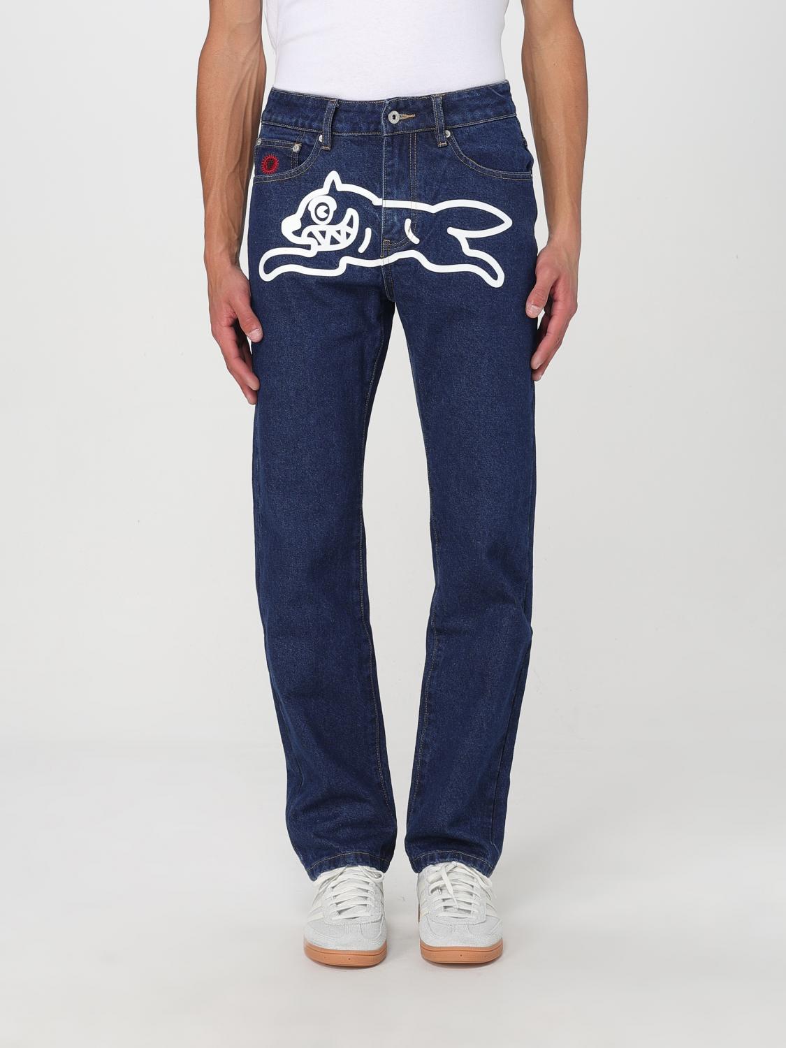 ICECREAM JEANS: Jeans Icecream in denim con stampa , Blue - Img 1