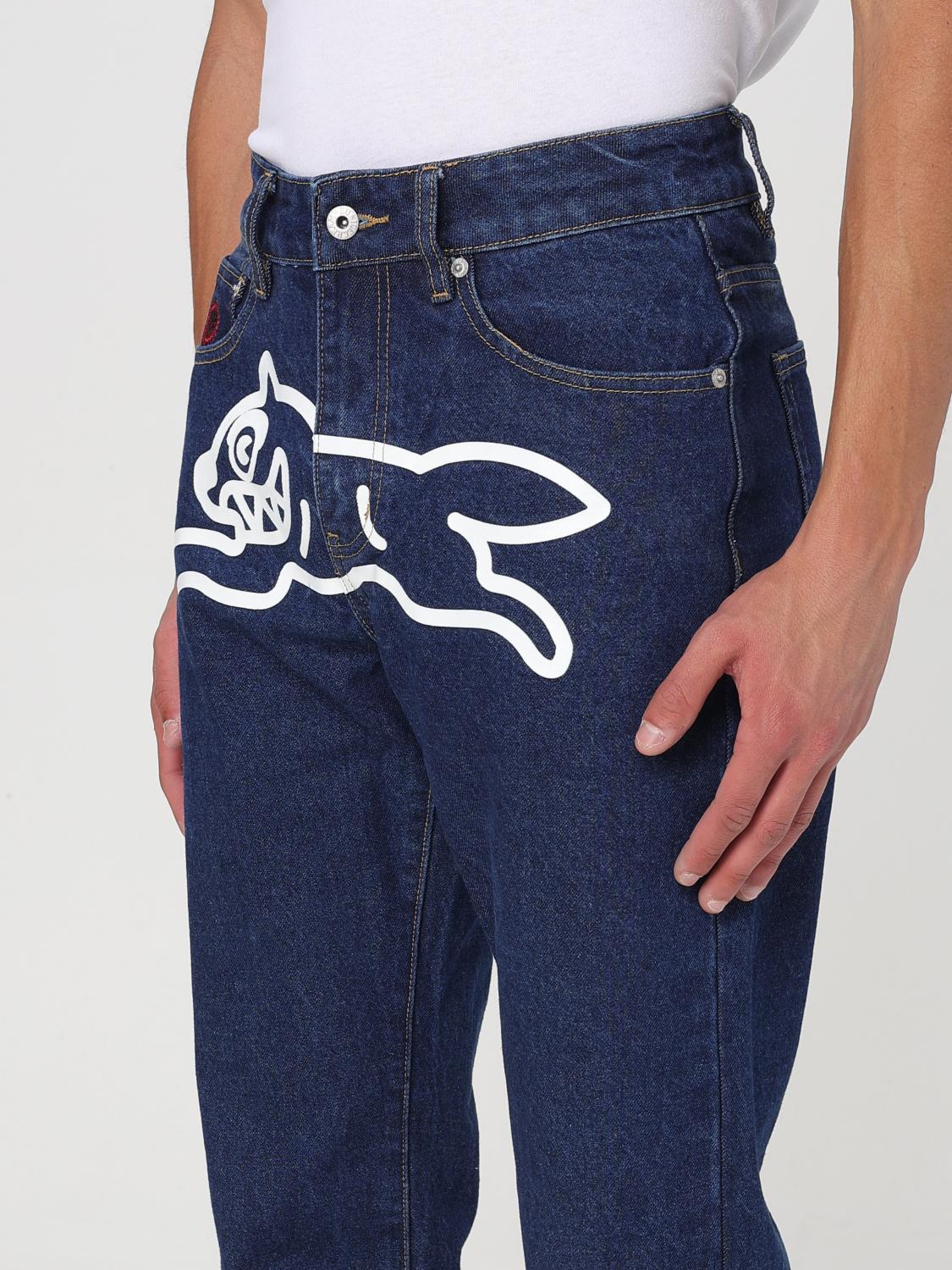 ICECREAM JEANS: Jeans Icecream in denim con stampa , Blue - Img 3
