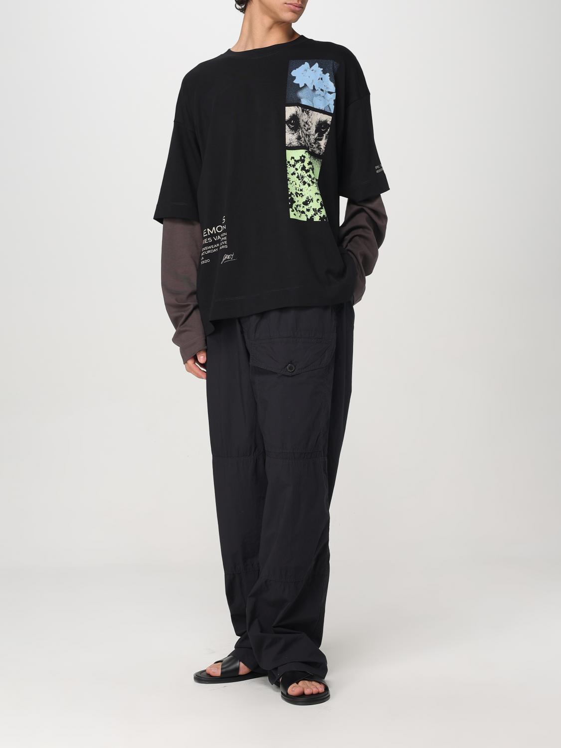 DRIES VAN NOTEN 裤子: 裤子 男士 Dries Van Noten, 蓝色 - Img 2