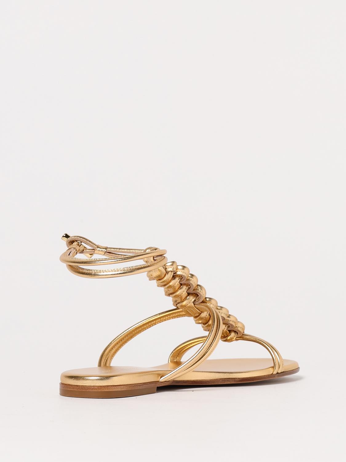 GIANVITO ROSSI FLAT SANDAL: Flat sandals woman Gianvito Rossi, Gold - Img 3