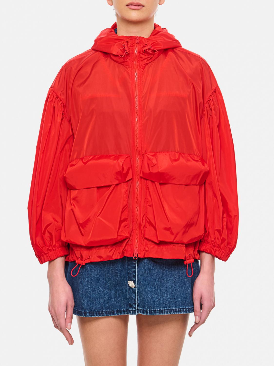 SIMONE ROCHA GIACCA: Giubbotto Simone Rocha in nylon con cappuccio, Rosso - Img 1
