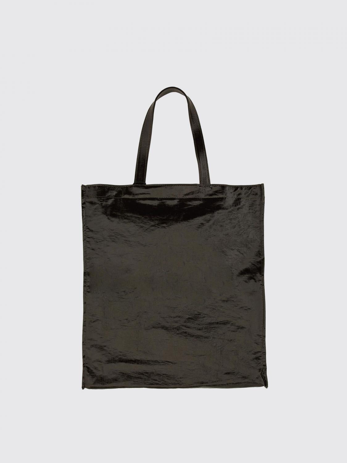 UMA WANG BORSA TOTE: Borsa a mano tote in lino Uma Wang, Marrone - Img 2