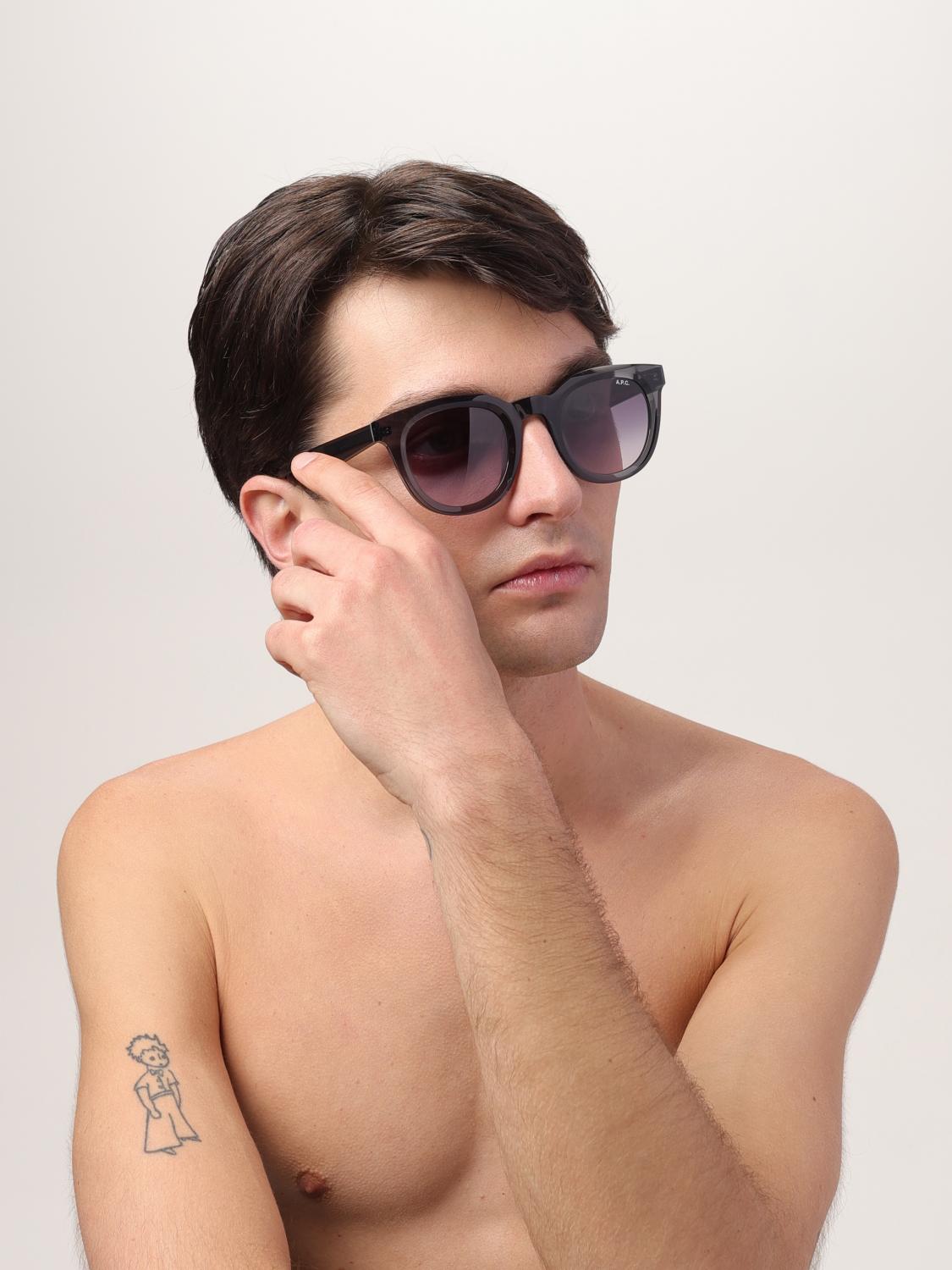 A.P.C. SUNGLASSES: Sunglasses men A.P.C., Black - Img 2