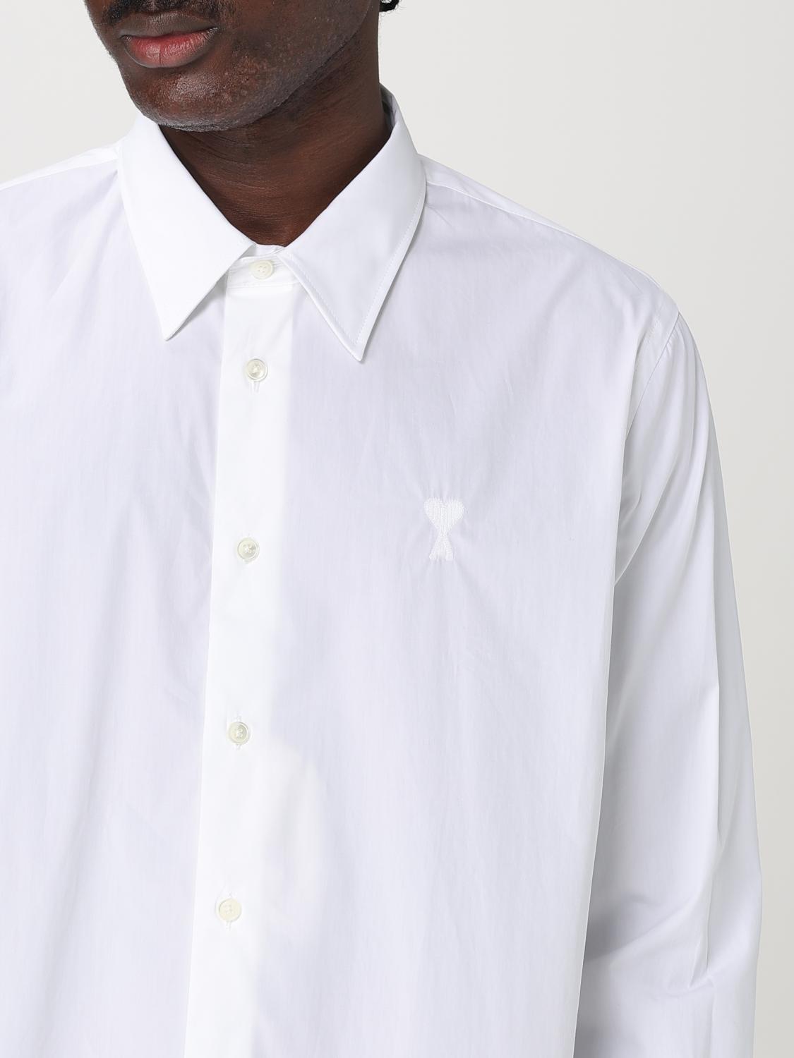 AMI PARIS CAMICIA: Camicia basic Ami Paris in cotone , Bianco - Img 4