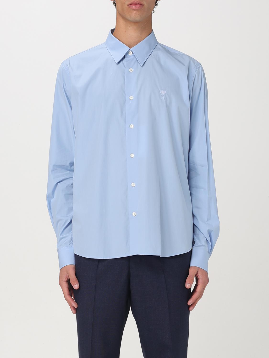 AMI PARIS CAMICIA: Camicia basic Ami Paris in cotone , Blue - Img 1