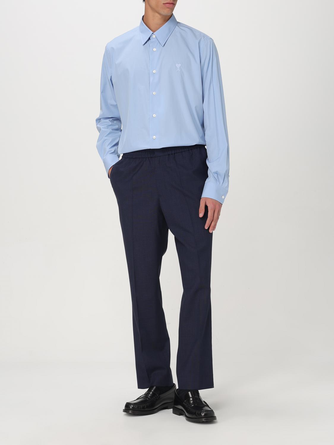 AMI PARIS CAMICIA: Camicia basic Ami Paris in cotone , Blue - Img 2