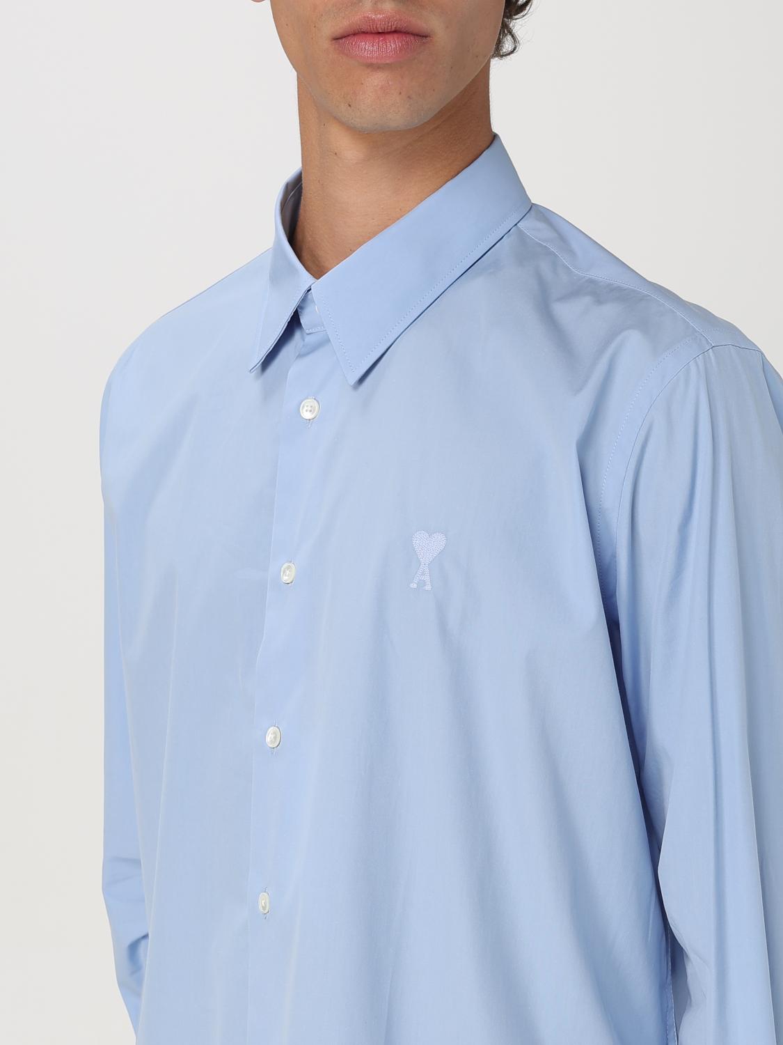AMI PARIS CAMICIA: Camicia basic Ami Paris in cotone , Blue - Img 4
