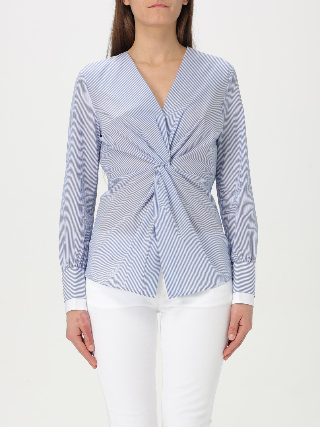 BOSS TOP: Hemdbluse damen Boss, Blau - Img 1