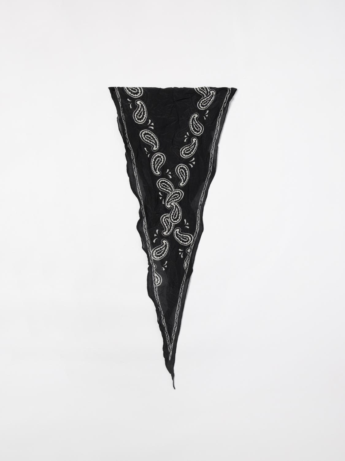 KAPITAL SCIARPA: Sciarpa Bandana Kapital in cotone e seta stampa paisley , Nero - Img 1