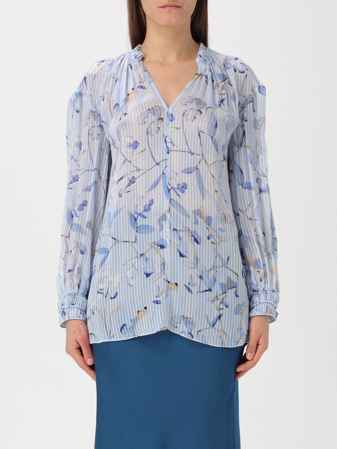 BOSS TOP: Camisa mujer Boss, Azul Claro - Img 1