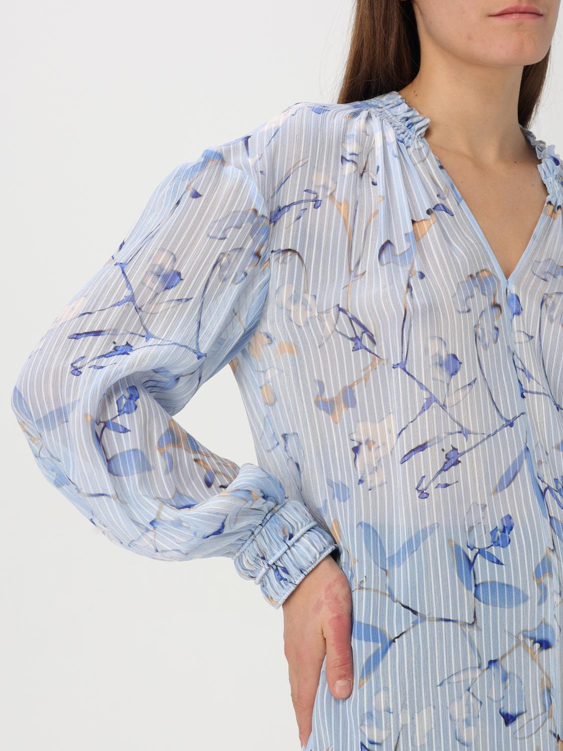 BOSS TOP: Camisa mujer Boss, Azul Claro - Img 3