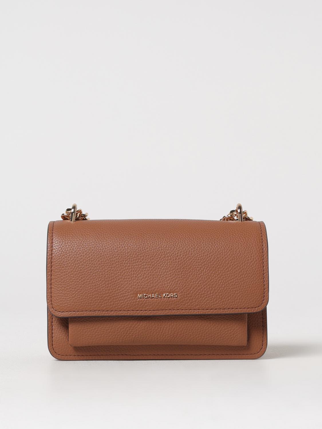 MICHAEL KORS BORSA MINI: Borsa Michael Kors in pelle a grana , Marrone - Img 1