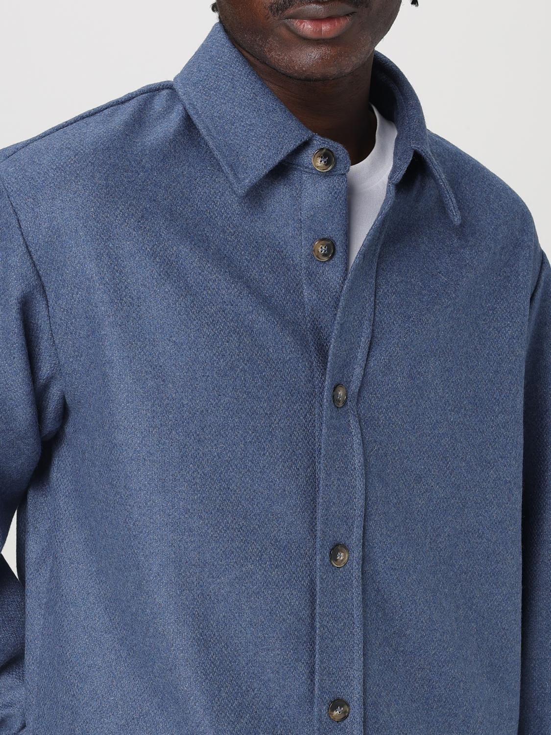 A.P.C. JACKET: A.P.C. wool blend overshirt, Sky Blue - Img 5