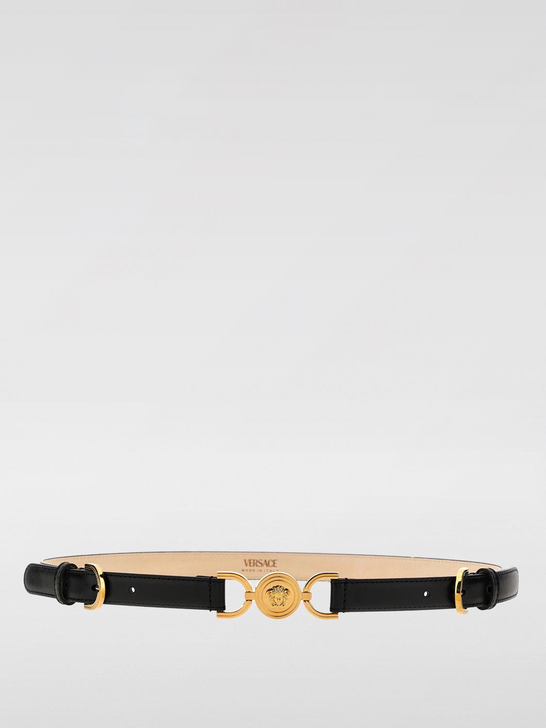 VERSACE CINTURA: Cintura Medusa Versace in pelle , Nero - Img 1