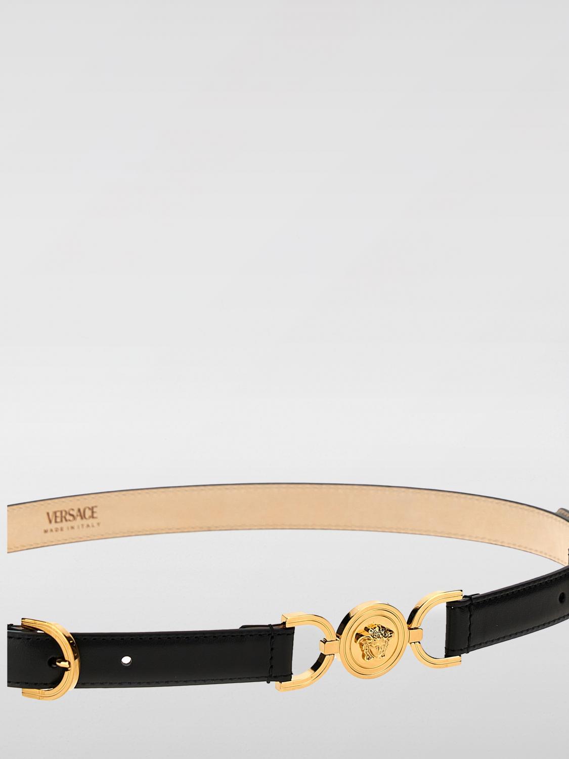 VERSACE CINTURA: Cintura Medusa Versace in pelle , Nero - Img 2
