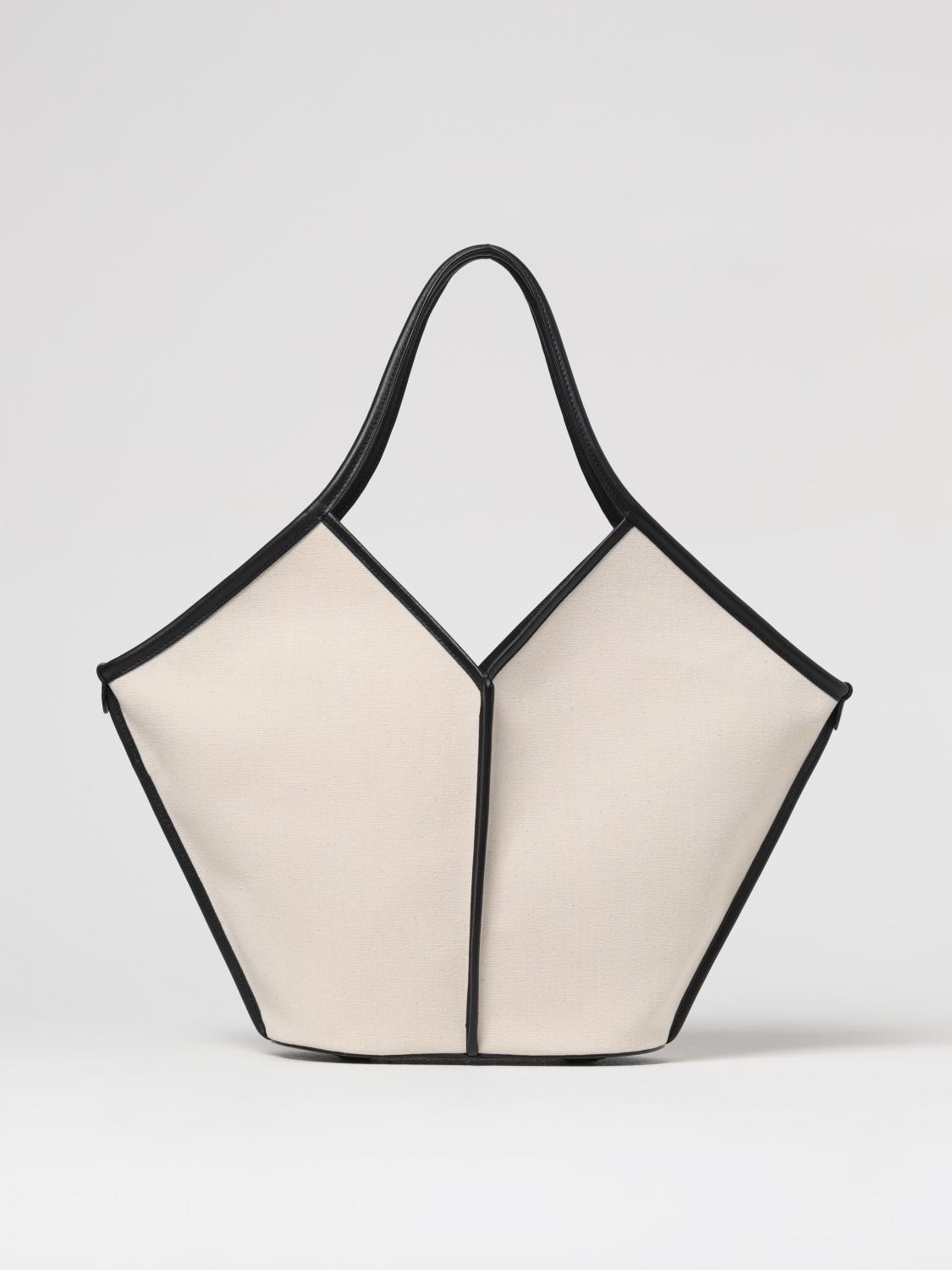 HEREU BORSA TOTE: Borsa Calella Hereu in canvas di cotone e pelle , Nero - Img 1