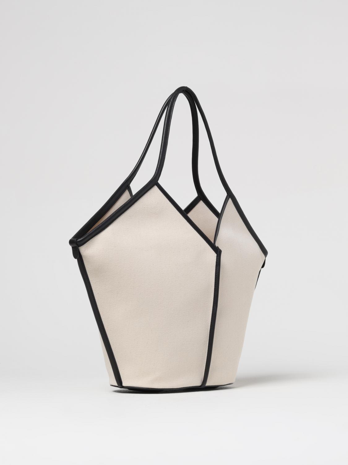 HEREU BORSA TOTE: Borsa Calella Hereu in canvas di cotone e pelle , Nero - Img 2