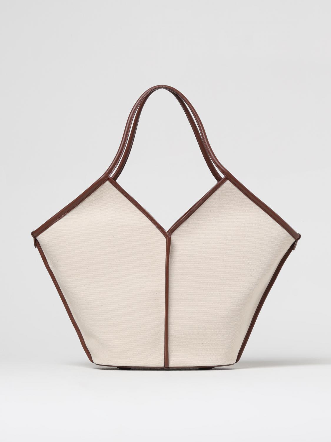 HEREU TRAGETASCHE: Hereu Calella Tasche aus Baumwoll-Canvas und Leder, Braun - Img 1