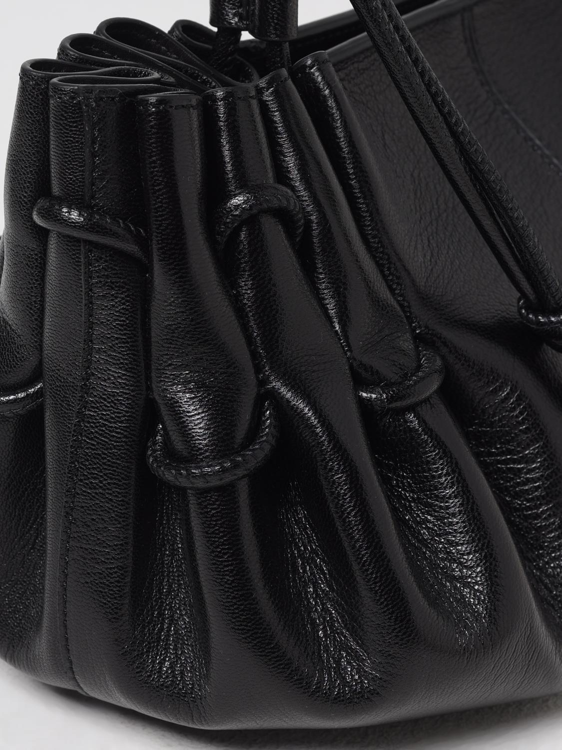 HEREU BORSA A SPALLA: Borsa Arta Hereu in pelle a grana naturale , Nero - Img 4