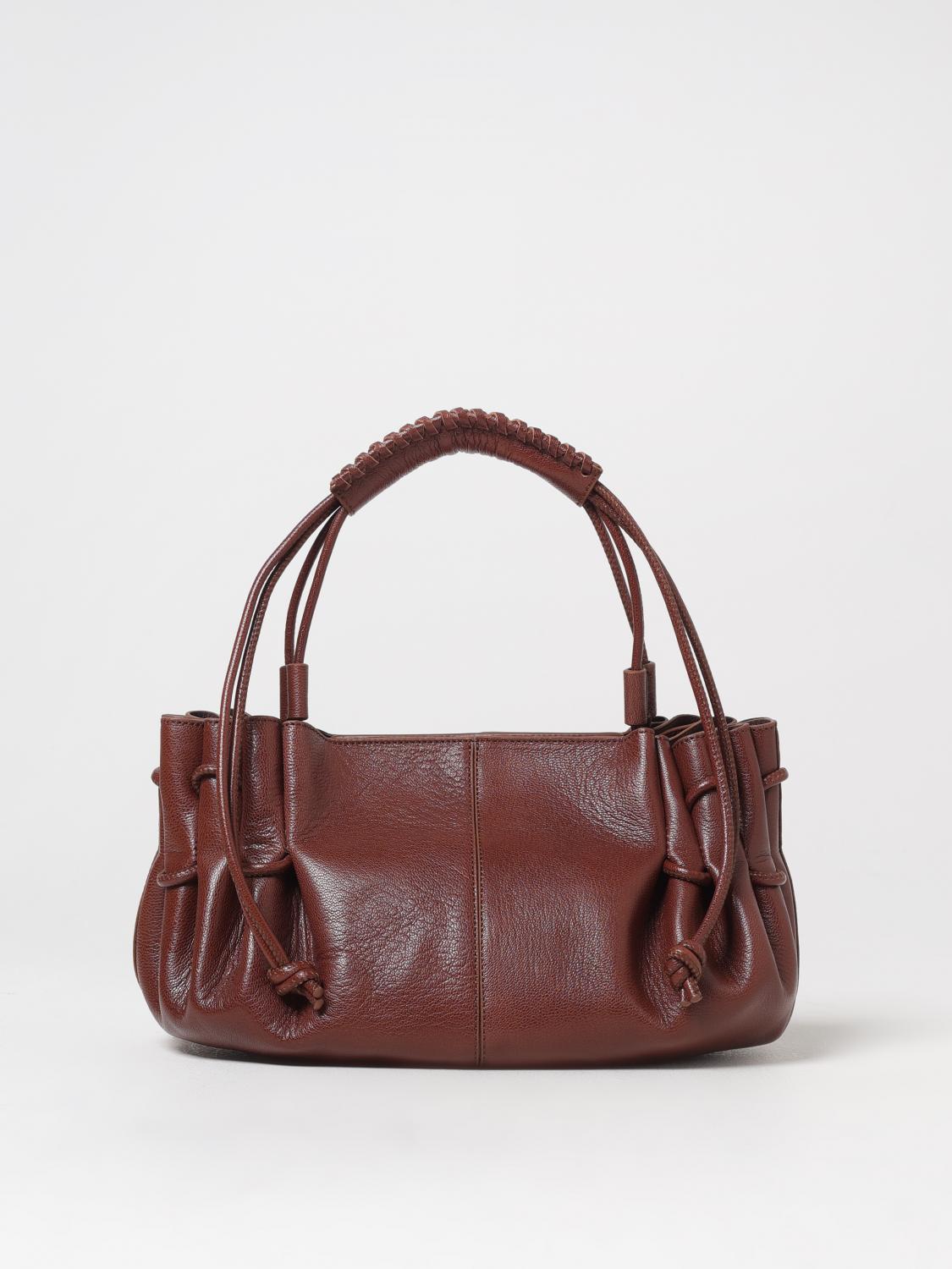 HEREU BORSA A SPALLA: Borsa Arta Hereu in pelle a grana naturale , Marrone - Img 1