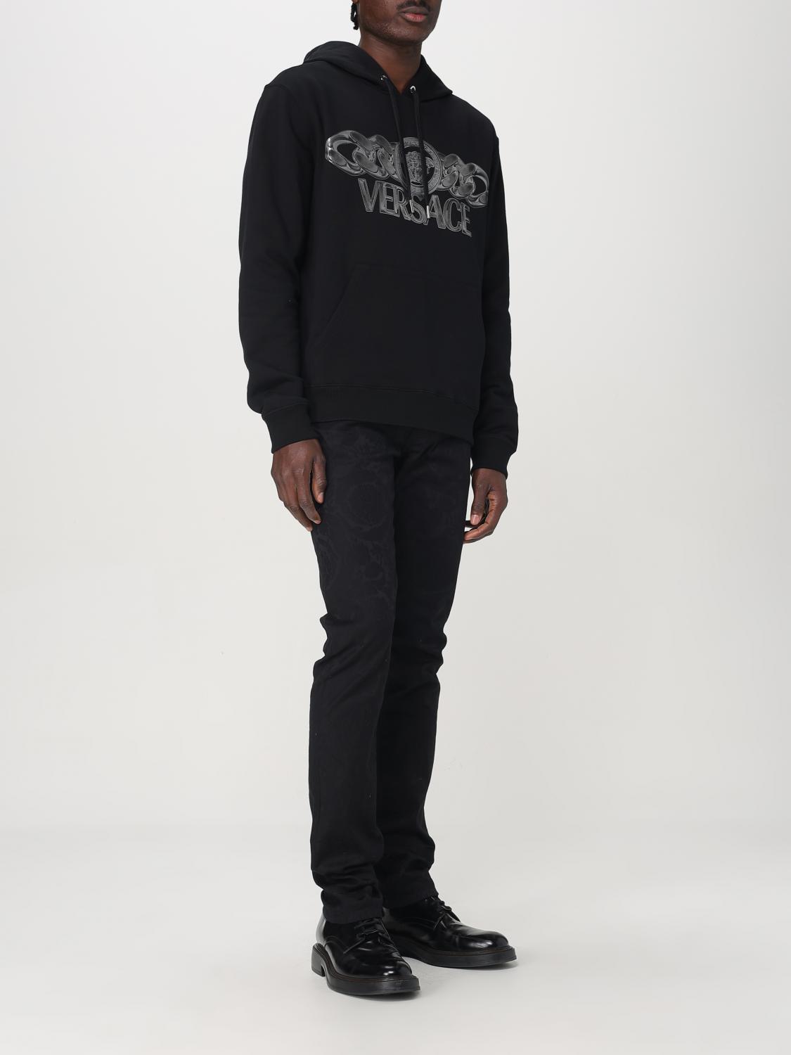 VERSACE SWEATSHIRT: Cardigan men Versace, Black - Img 2