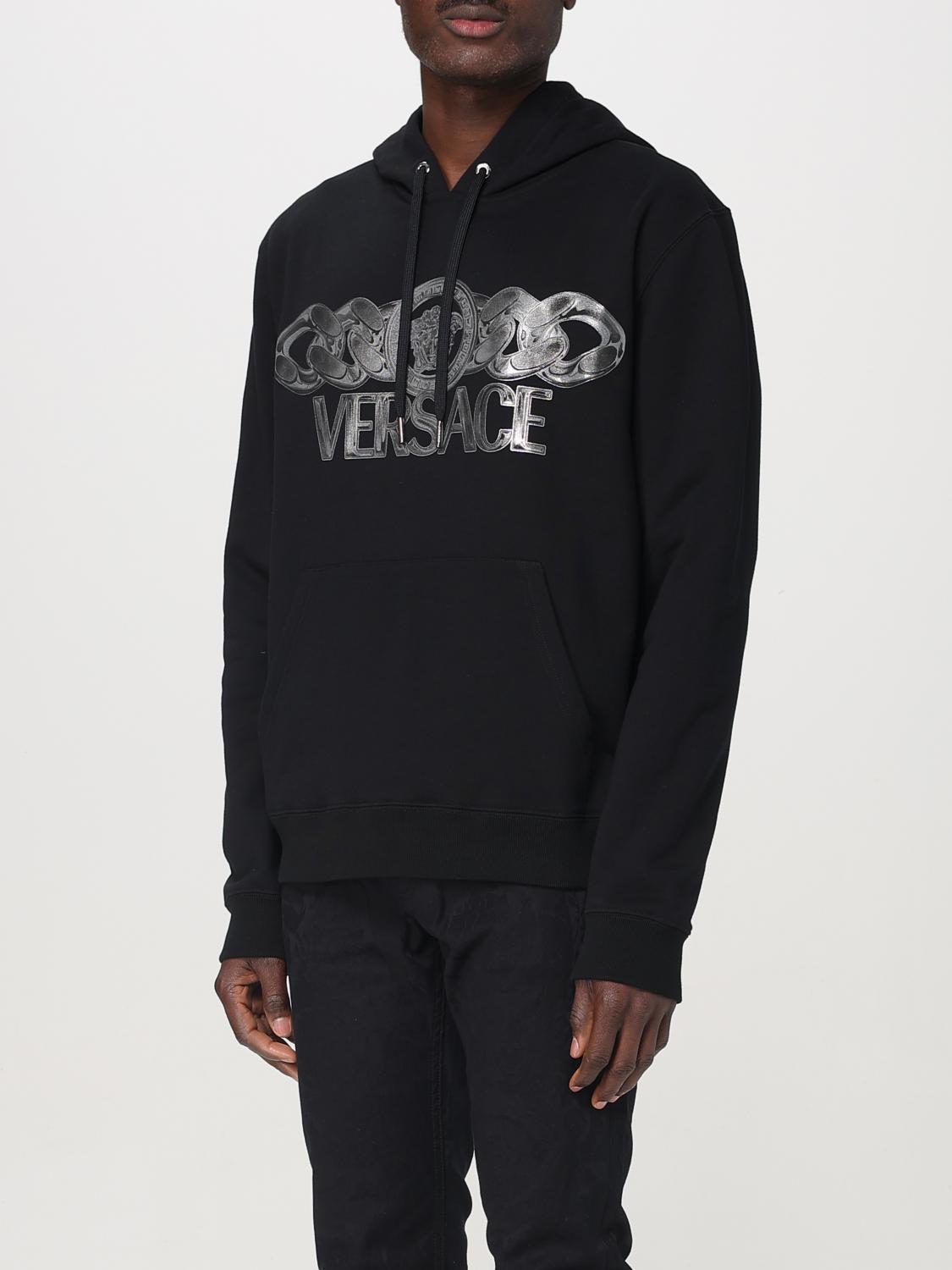 VERSACE SWEATSHIRT: Cardigan men Versace, Black - Img 4