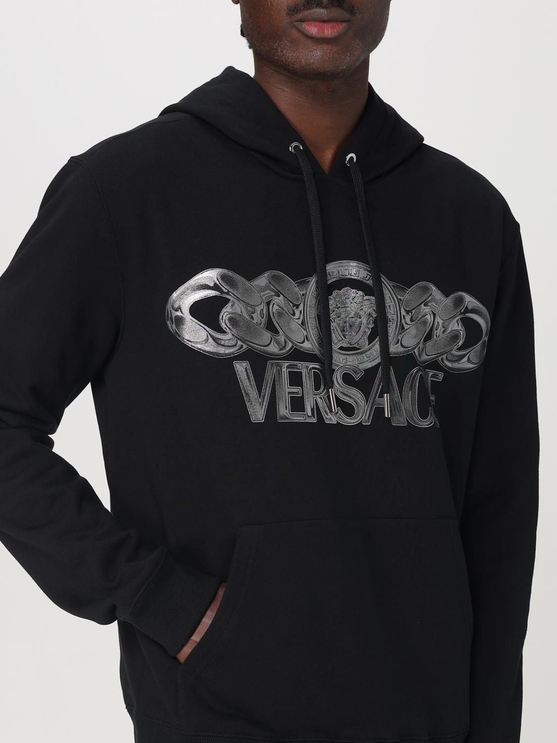 VERSACE SWEATSHIRT: Cardigan men Versace, Black - Img 5