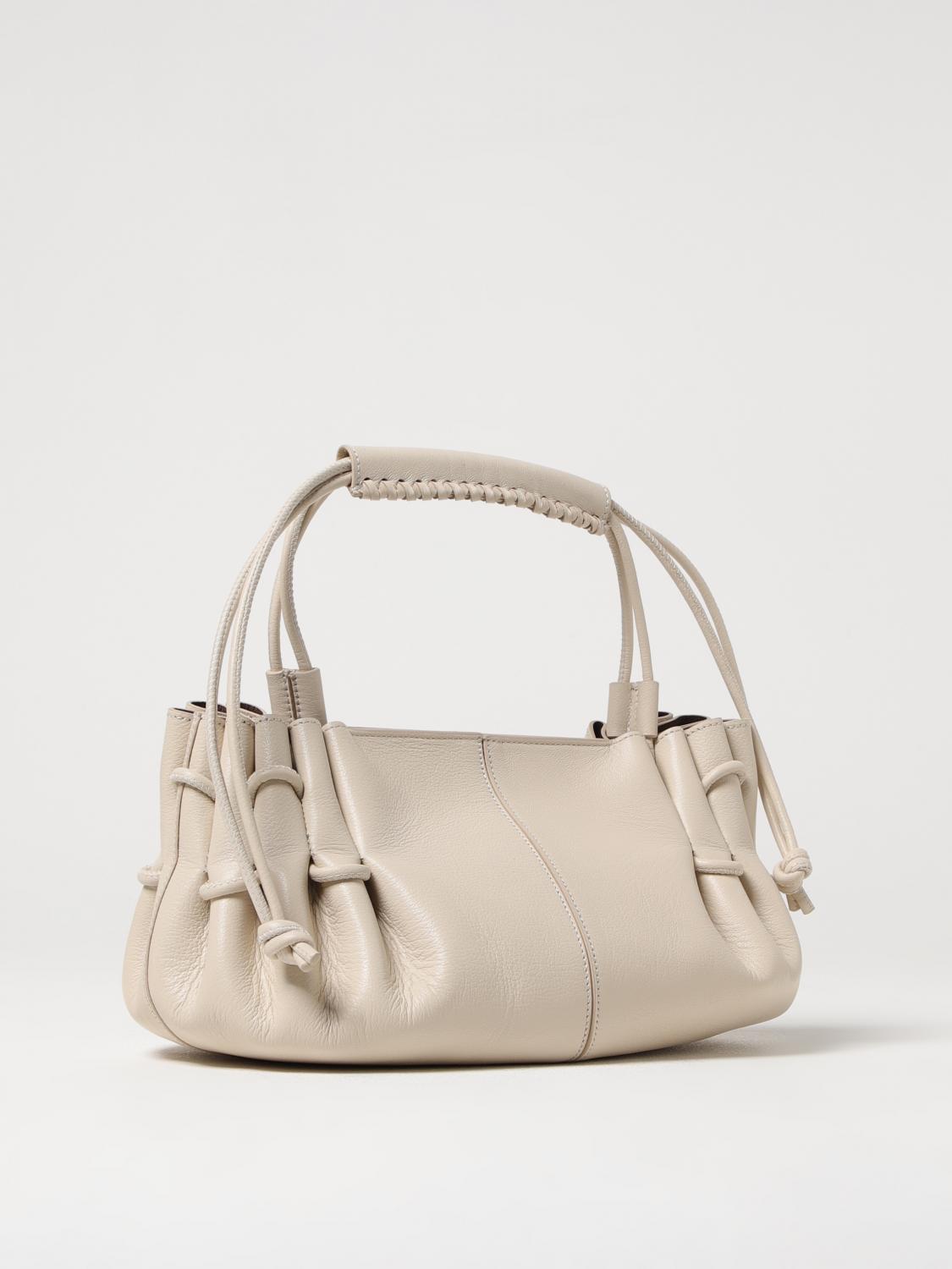 HEREU BORSA A SPALLA: Borsa Arta Hereu in pelle a grana naturale , Beige - Img 2