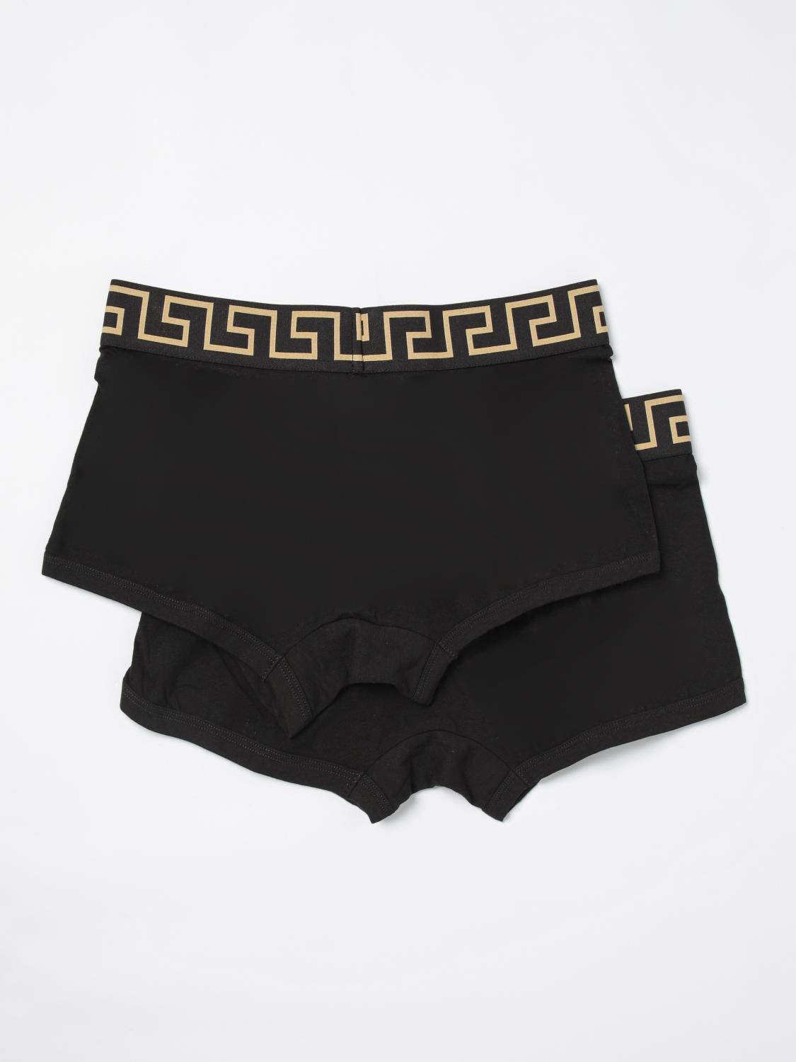 VERSACE INTIMO: Set 2 boxer Versace in cotone stretch , Nero - Img 2